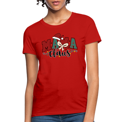 Mama Claus Women's Contoured T-Shirt - red