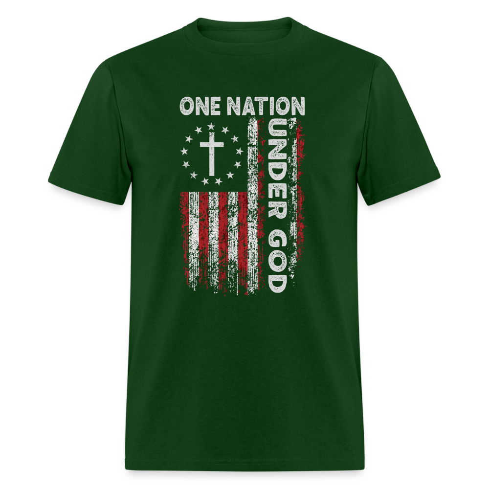 One Nation Under God T-Shirt - forest green