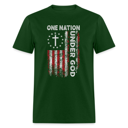 One Nation Under God T-Shirt - forest green