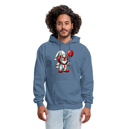 Gnome Clown Hoodie - denim blue