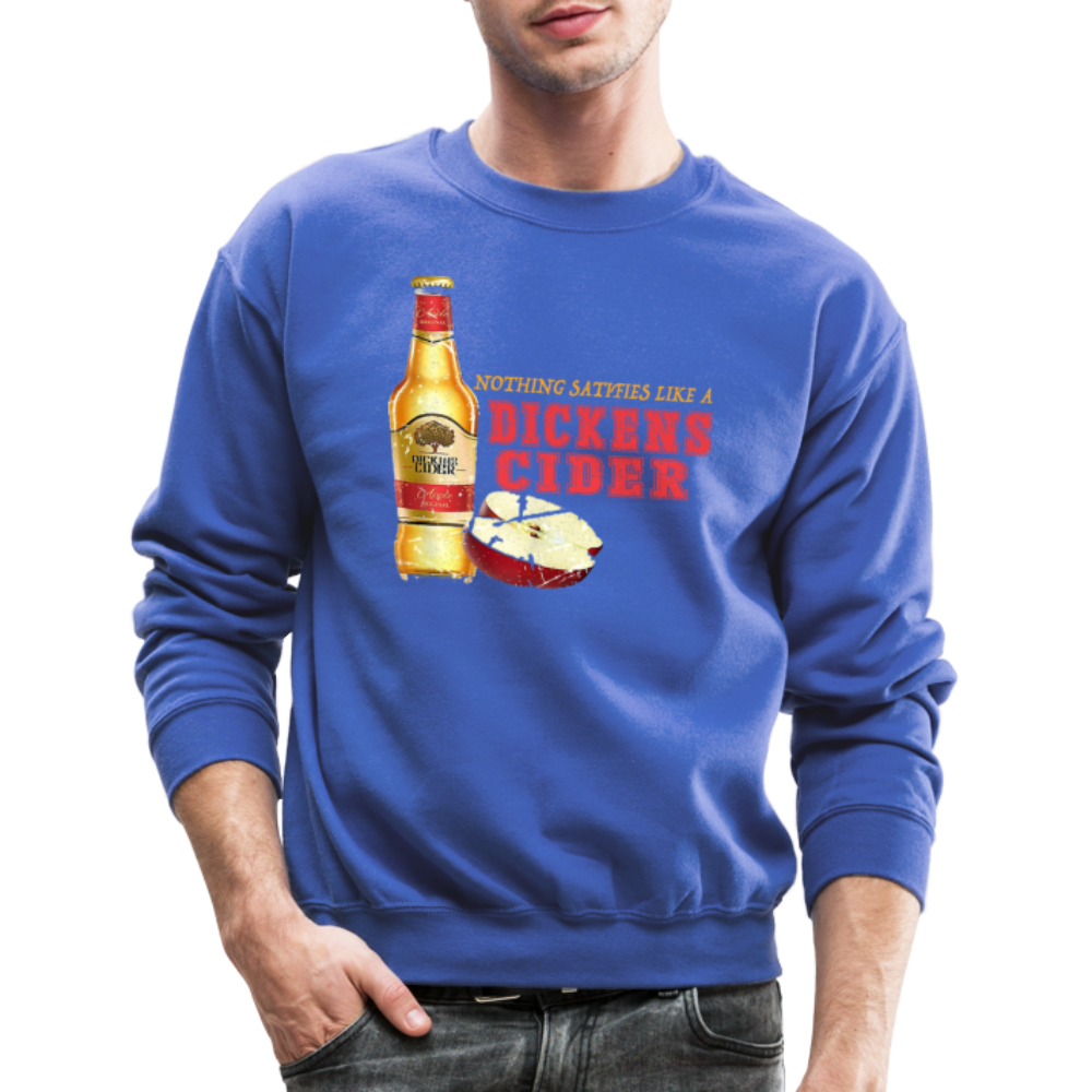 Nothing Satisfies Like A Dickens Cider Sweatshirt - royal blue