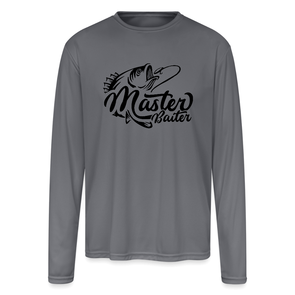Master Baiter Long Sleeve Fishing Shirt – Funny & Cool - gray