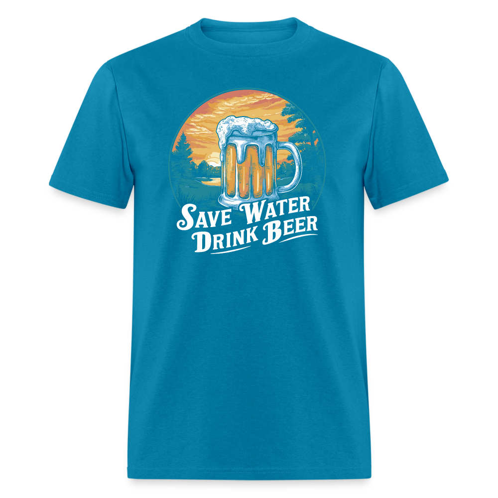 Save Water Drink Beer (Funny Drinking) T-Shirt - turquoise