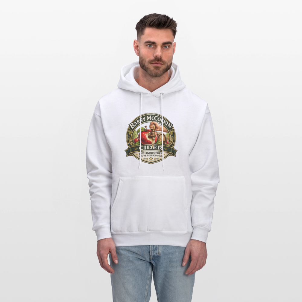 Barry McCockin Cider Funny Graphic Hoodie Color: Forest Green