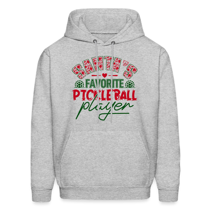 Santa's Favorite Pickleball Player Hoodie - heather gray