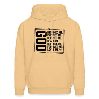 GOD Designed Me Hoodie - light gold 