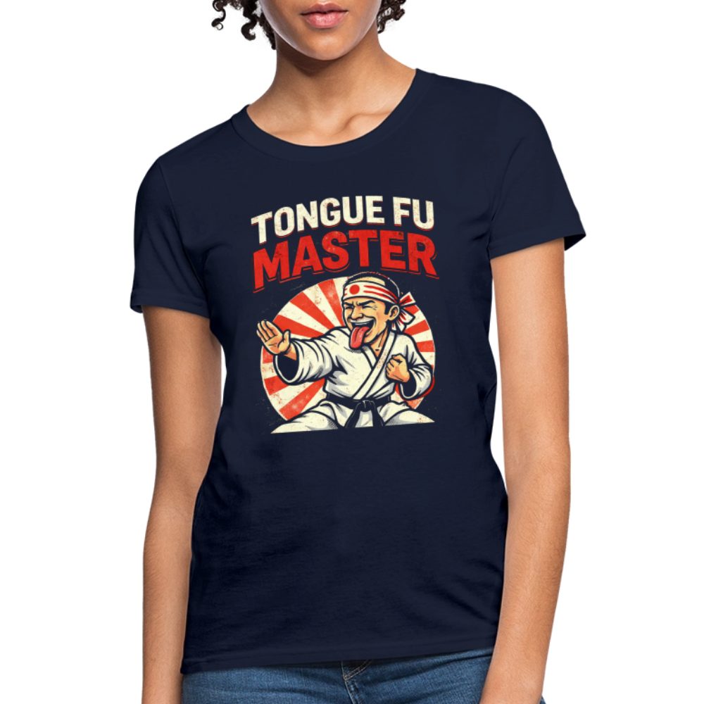 Tongue FU Master Women’s T-Shirt Color: Navy
