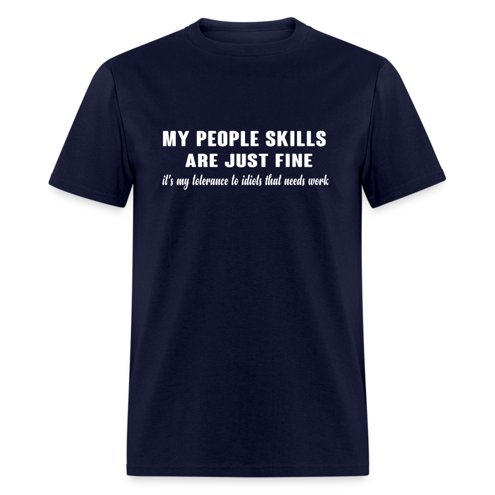 It's My Tolerance To Idiots That Needs Work T-Shirt - navy