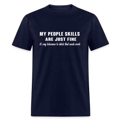 It's My Tolerance To Idiots That Needs Work T-Shirt - navy