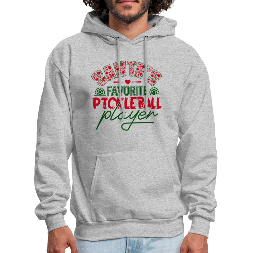 Santa's Favorite Pickleball Player Hoodie - heather gray