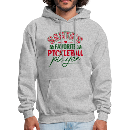 Santa's Favorite Pickleball Player Hoodie - heather gray