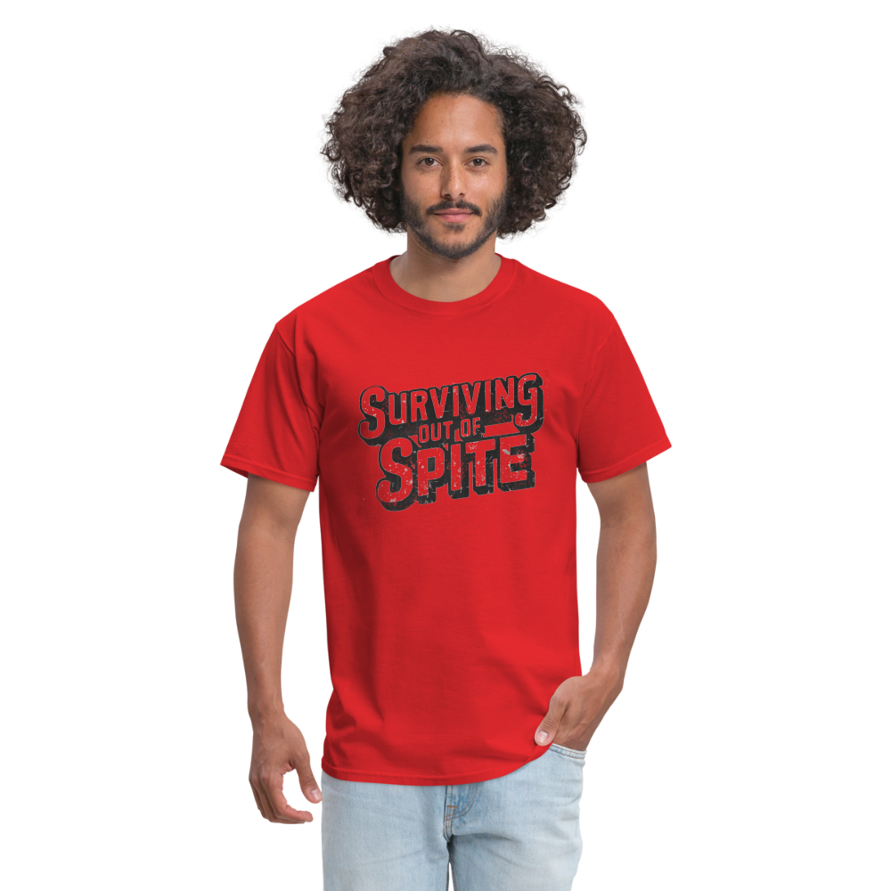 Surviving Out Of Spite T-Shirt - red