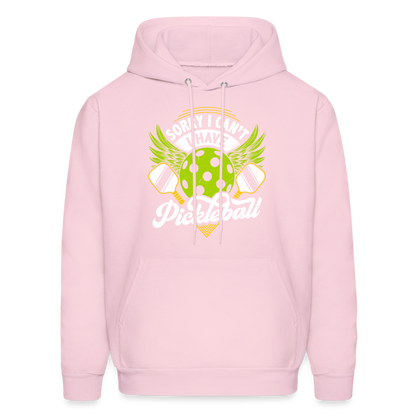 Sorry I can't I Have Pickleball Hoodie - pale pink