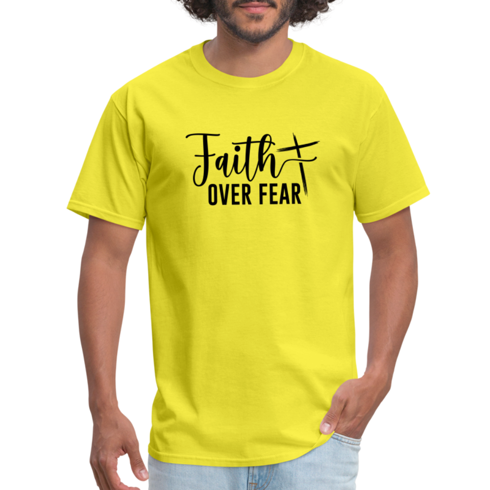 Faith Over Fear T-Shirt - yellow