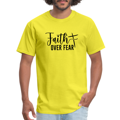 Faith Over Fear T-Shirt - yellow