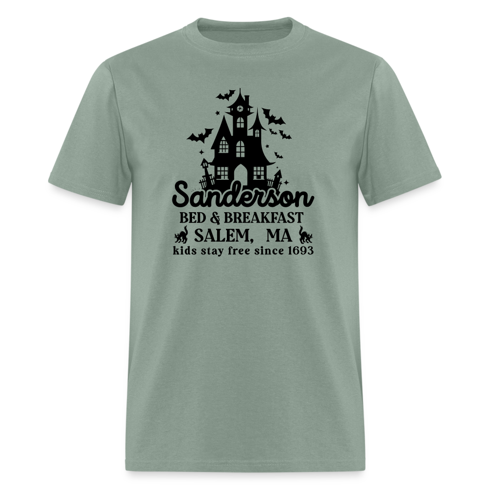 Sanderson Bed & Breakfast Salem MA T-Shirt (Halloween) - sage