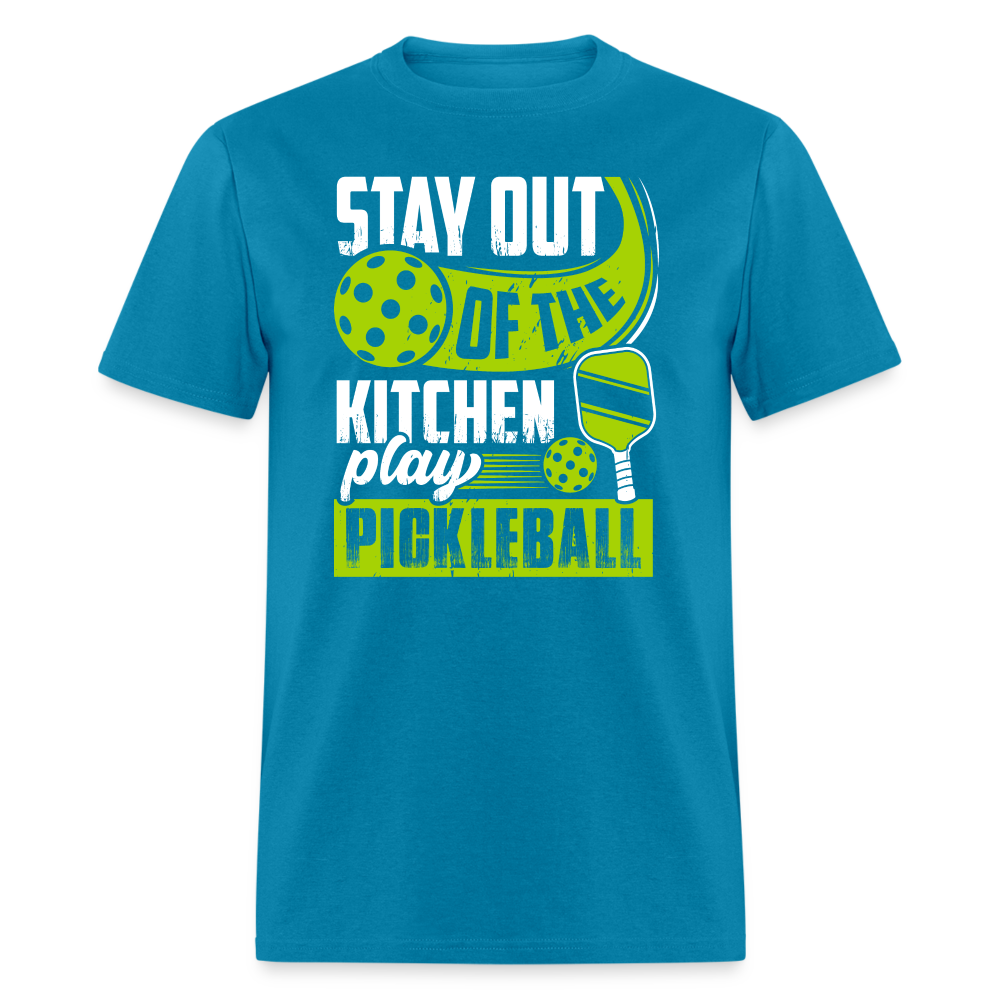 Stay Out Of The Kitchen Play Pickleball T-Shirt - turquoise