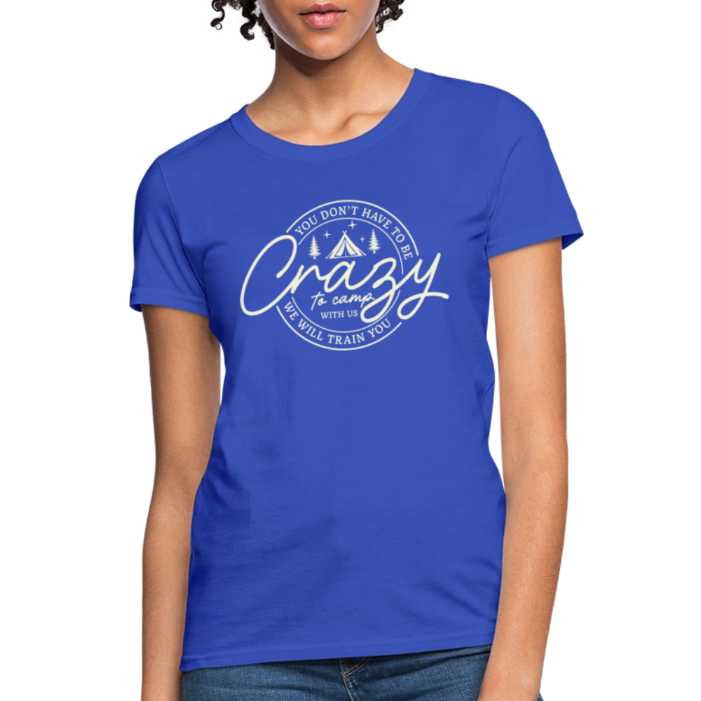Crazy Camping Women's T-Shirt - royal blue
