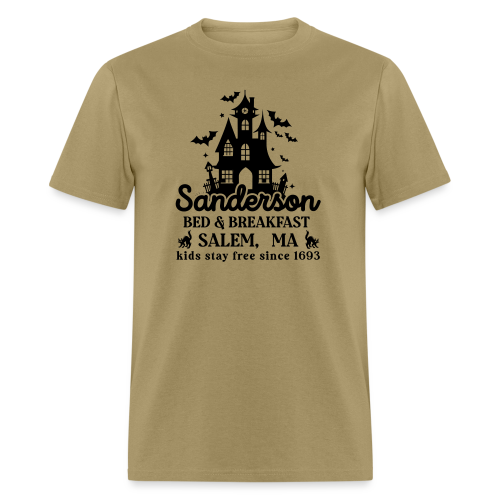 Sanderson Bed & Breakfast Salem MA T-Shirt (Halloween) - khaki