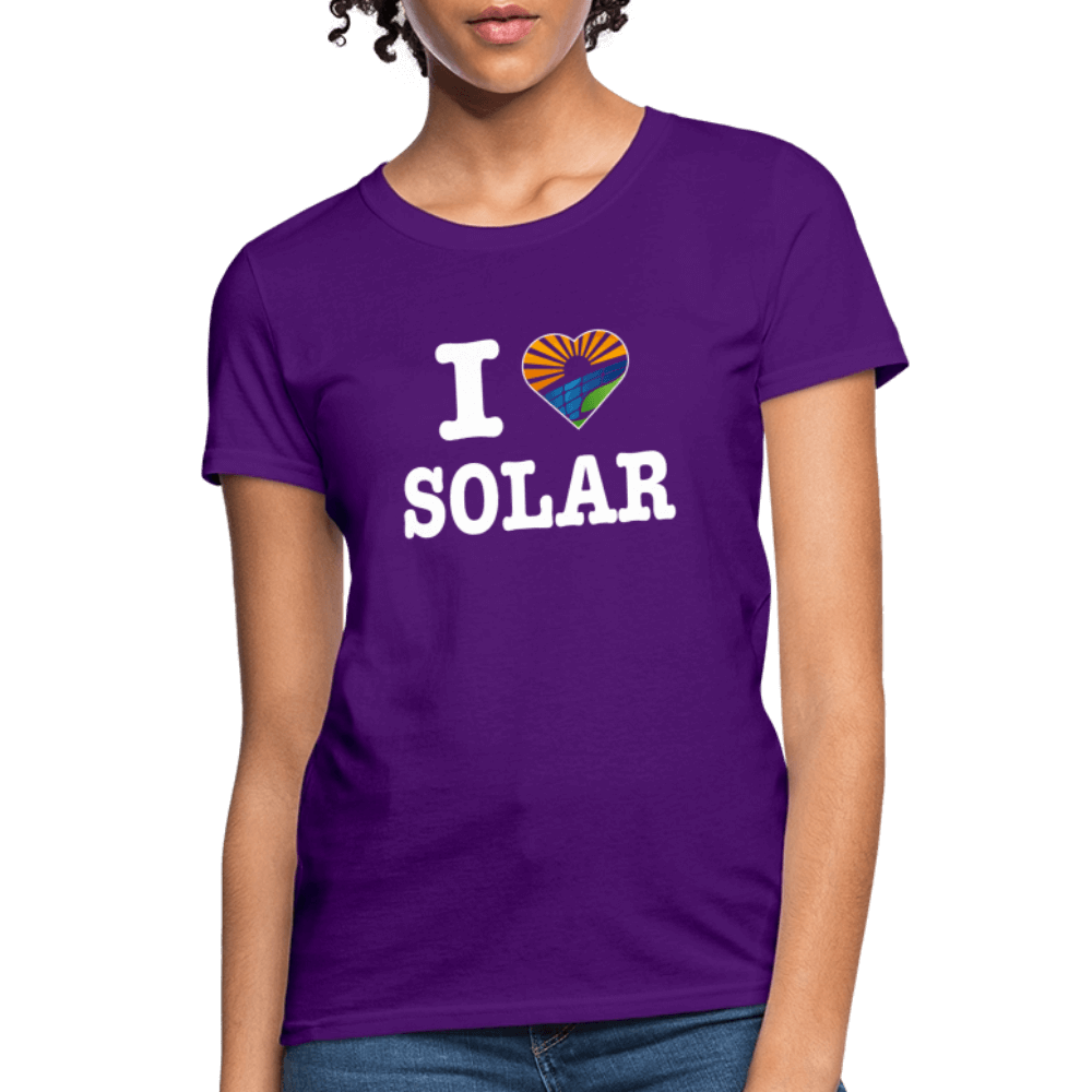 I Love Solar Women's T-Shirt Color: navy