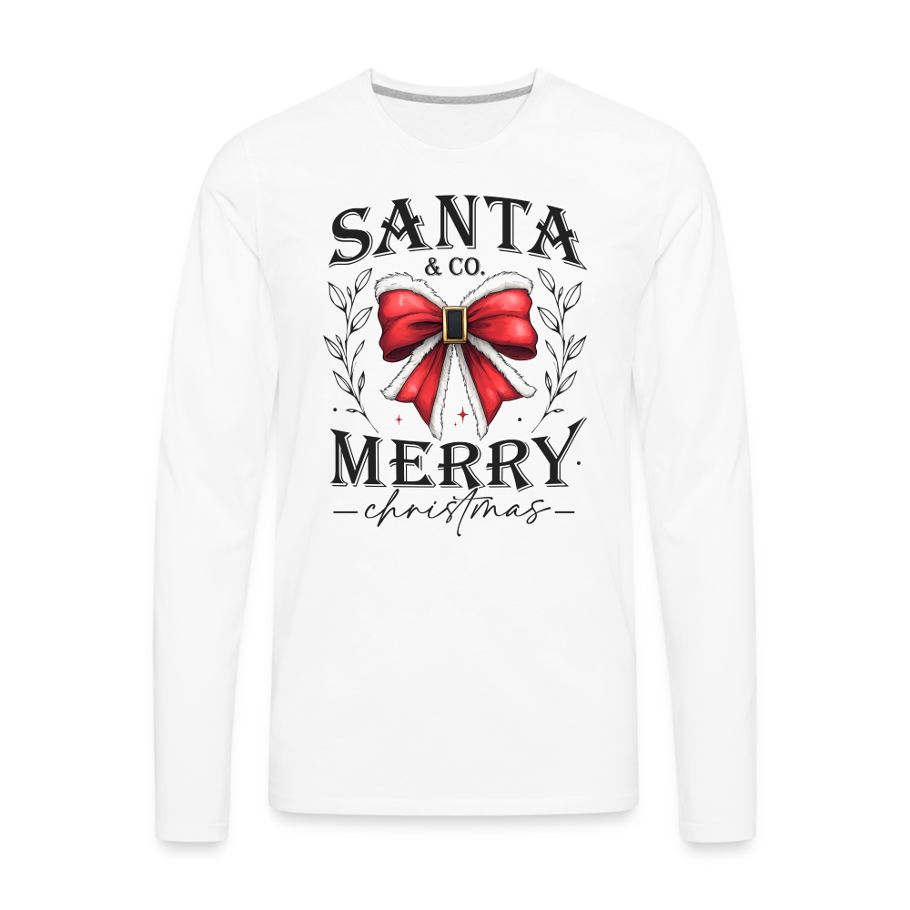 Merry Christmas Santa & Co Men's Premium Long Sleeve T-Shirt - white