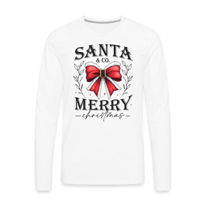 Merry Christmas Santa & Co Men's Premium Long Sleeve T-Shirt - white