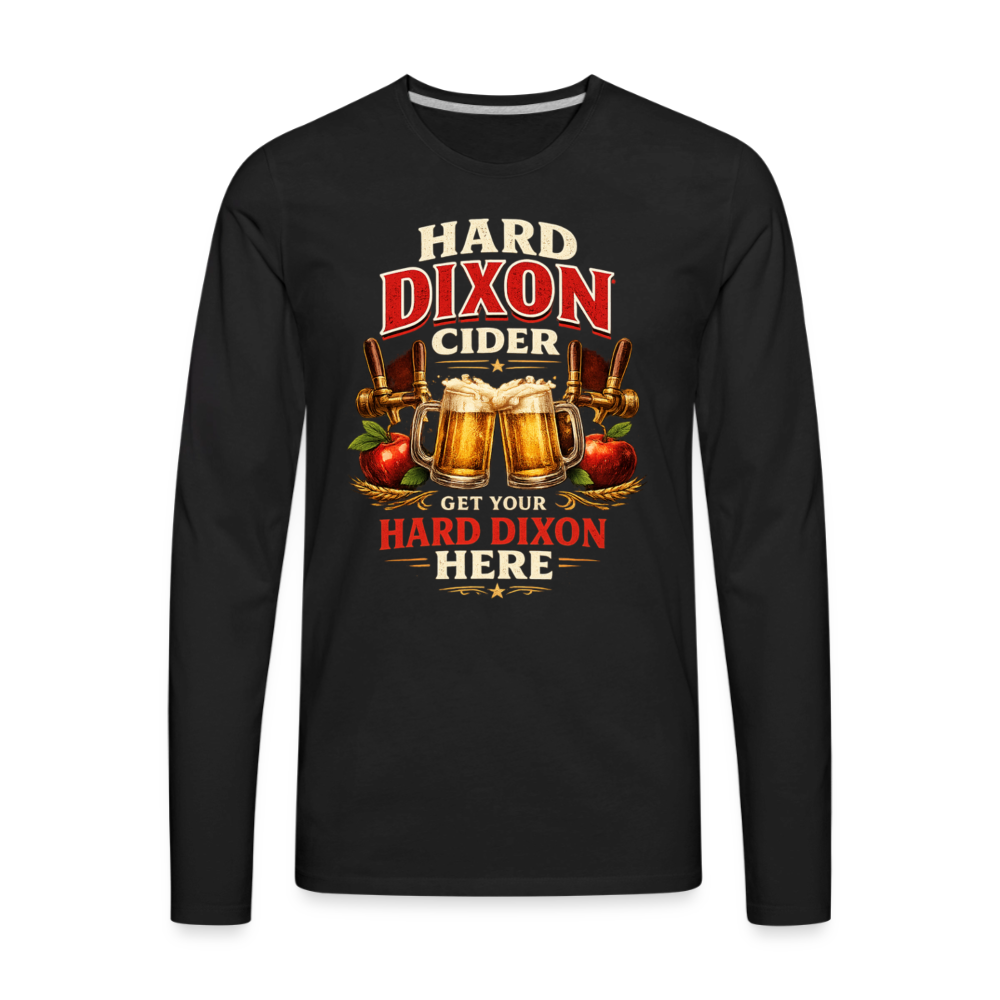 Hard Dixon Cider Funny Long Sleeve T-Shirt Color: Black