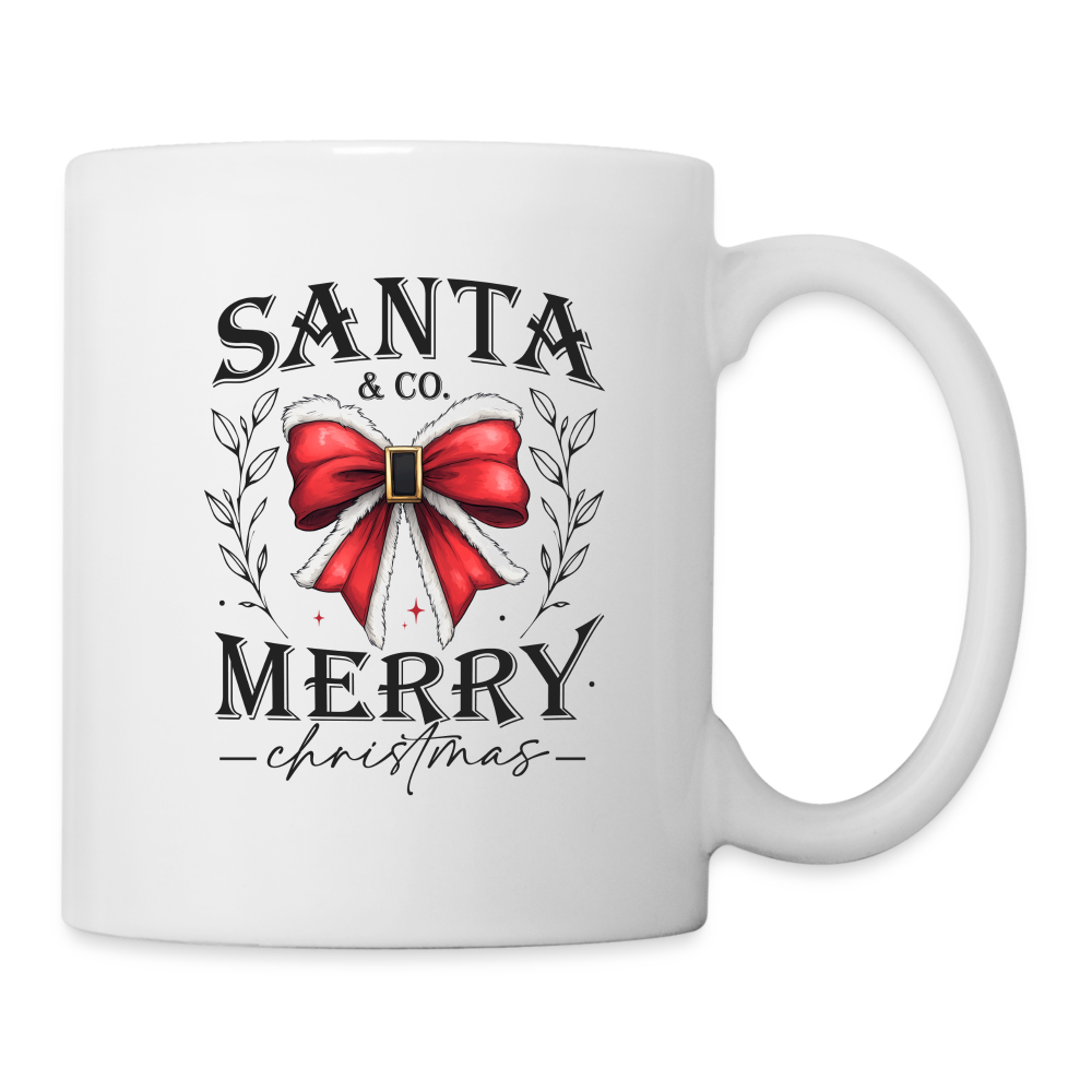 Merry Christmas Santa & Co Coffee Mug - white