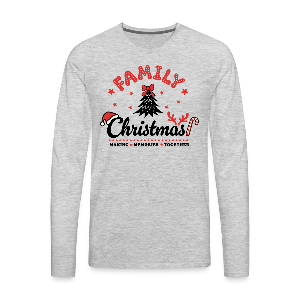 Family Christmas Making Memories Together Men's Premium Long Sleeve T-Shirt - heather gray