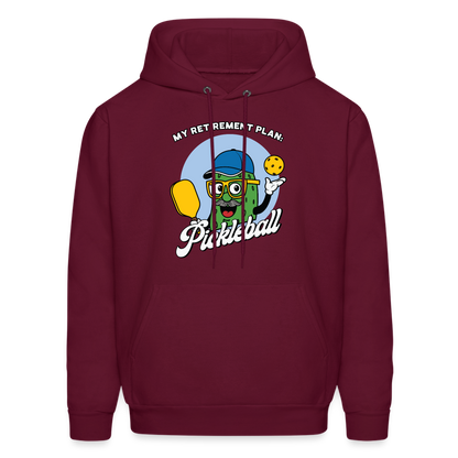 My Retirement Plan: Pickleball Hoodie - burgundy