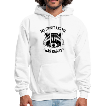 My Spirit Animal Has Rabies Hoodie - white