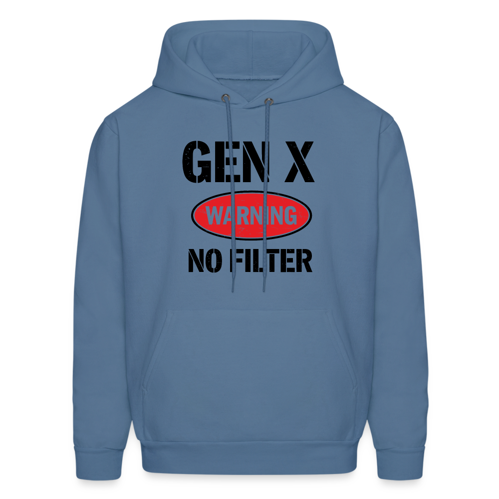 GEN-X Warning No Filter Hoodie - denim blue