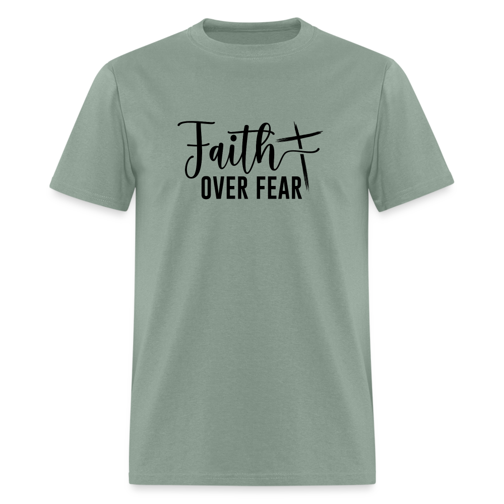 Faith Over Fear T-Shirt - sage