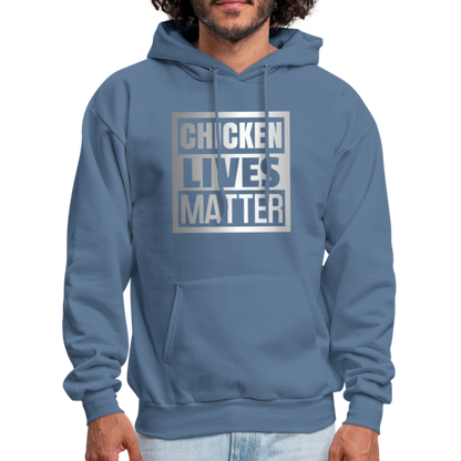 Chicken Lives Matter Hoodie - denim blue