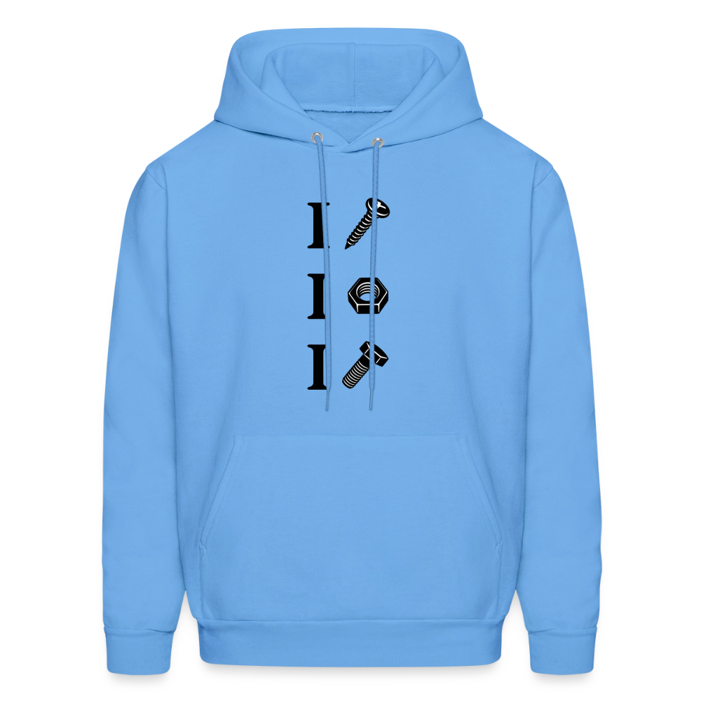 I Screw I Nut I Bolt – Funny Adult Humor Hoodie Color: carolina blue