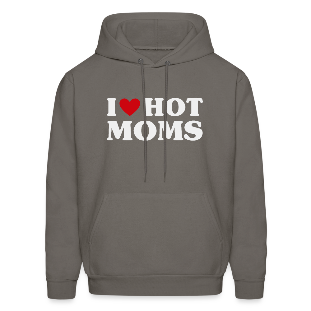 I Heart Hot Moms (Funny I Love Hot Moms) Hoodie - asphalt gray