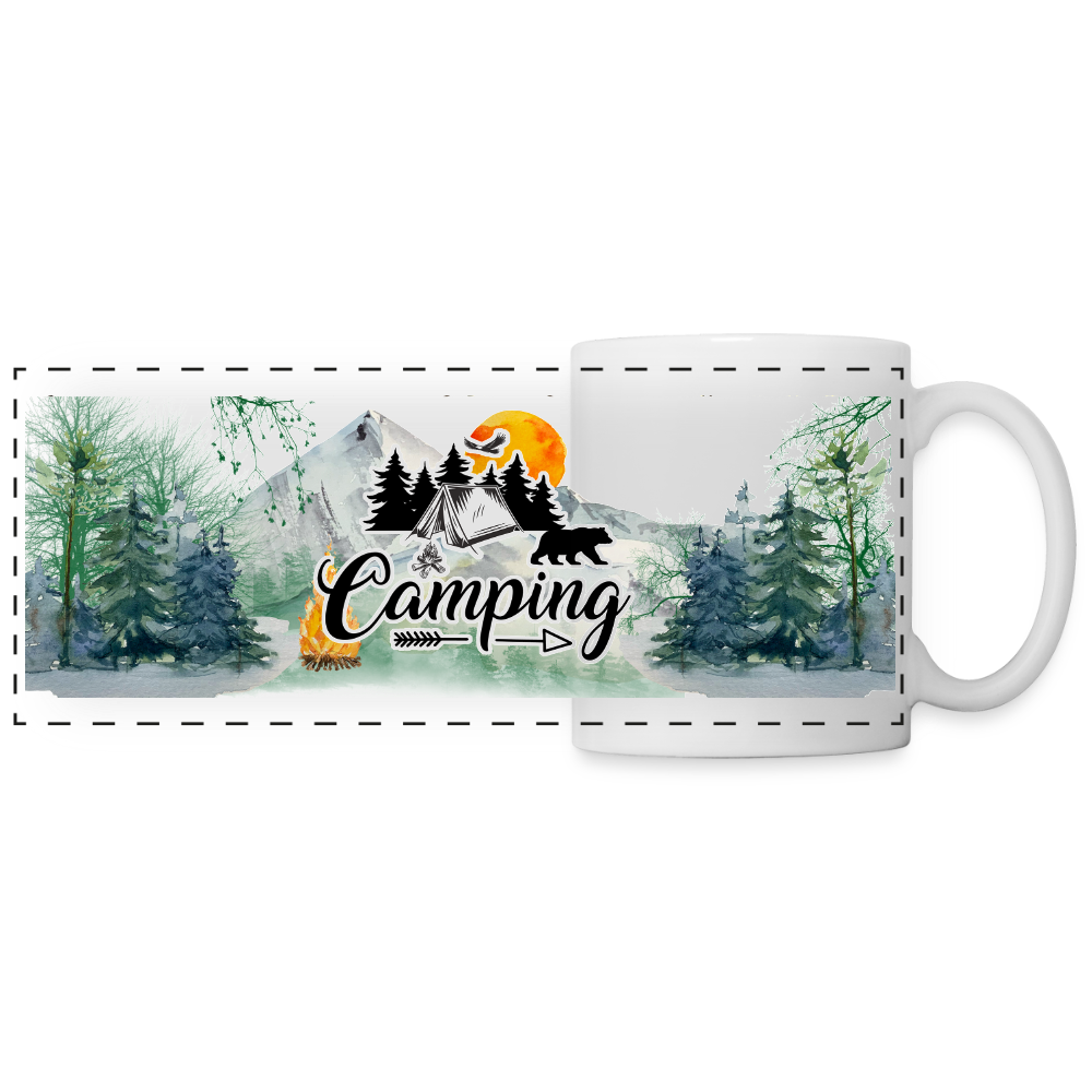 Camping Panoramic Coffee Mug - white