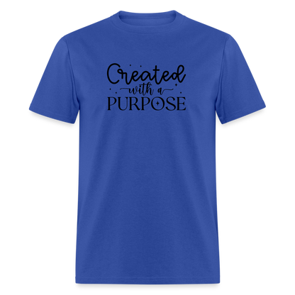 Created with a Purpose T-Shirt - royal blue