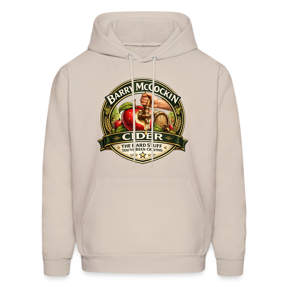 Barry McCockin Cider Funny Graphic Hoodie Color: Sand