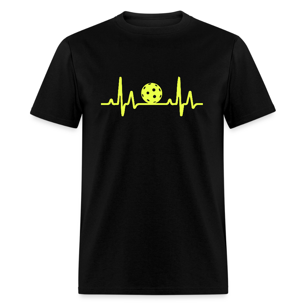 Pickleball Heartbeat T-Shirt - black