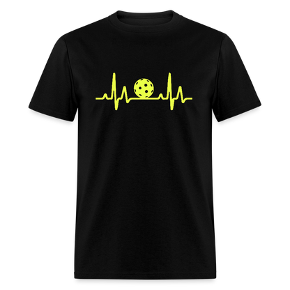 Pickleball Heartbeat T-Shirt - black