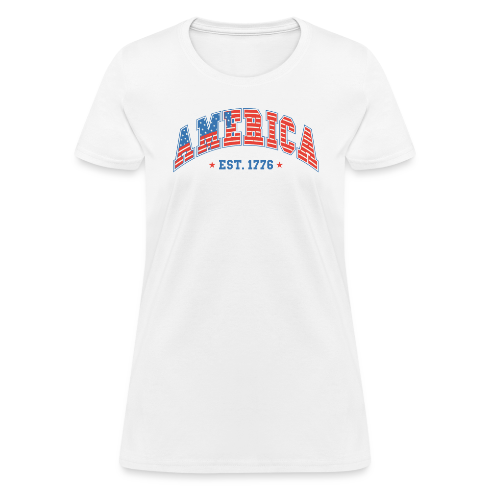 American 1776 Women's Contoured T-Shirt - white