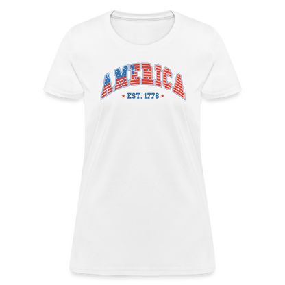 American 1776 Women's Contoured T-Shirt - white