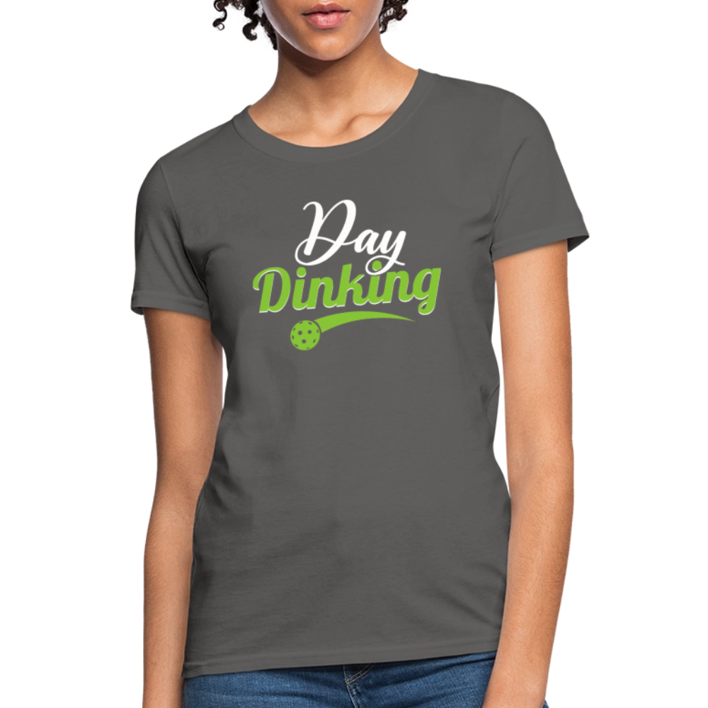 Day Dinking Women's Contoured T-Shirt - charcoal