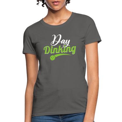 Day Dinking Women's Contoured T-Shirt - charcoal