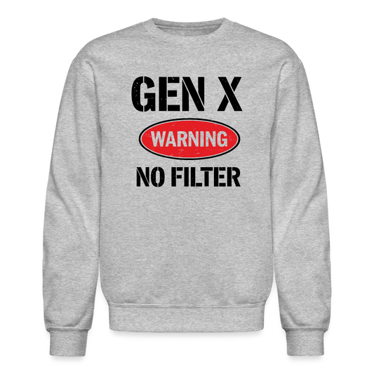 GEN-X Warning No Filter Sweatshirt - heather gray