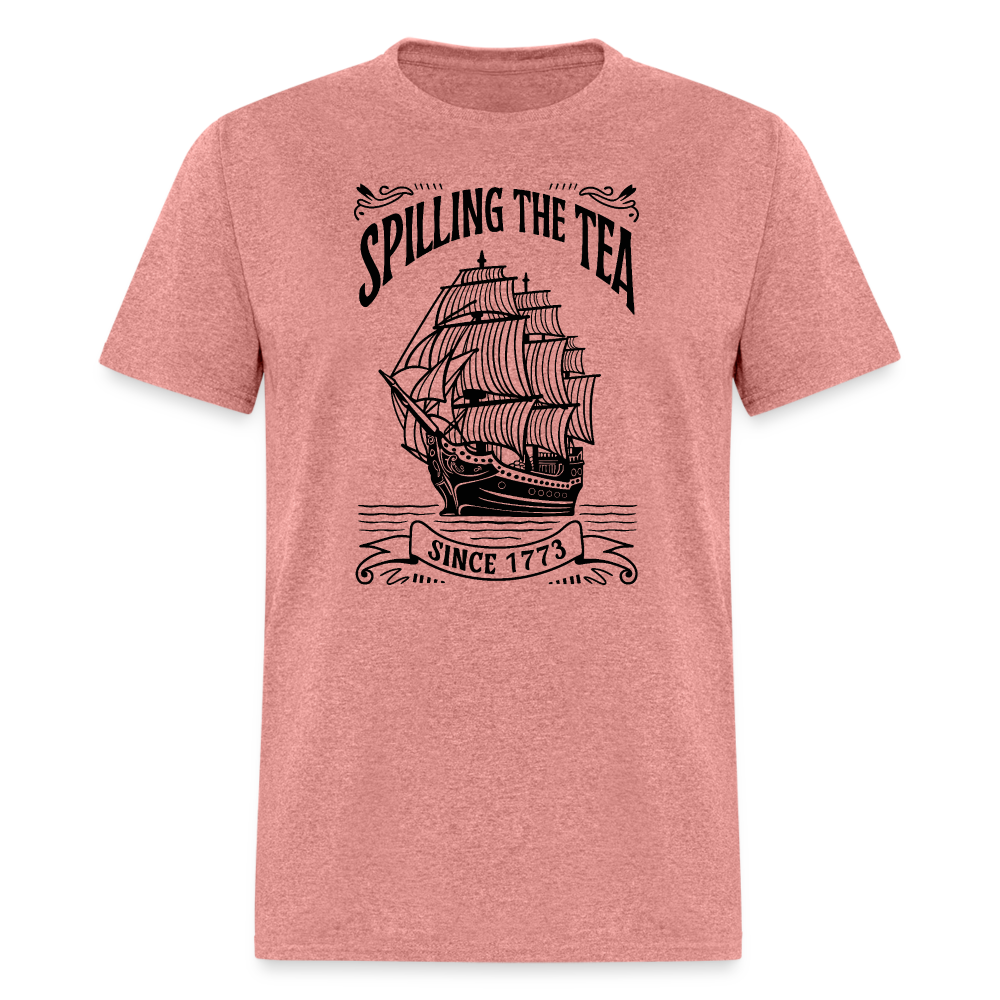 Spilling The Tea Sine 1773 T-Shirt - heather mauve