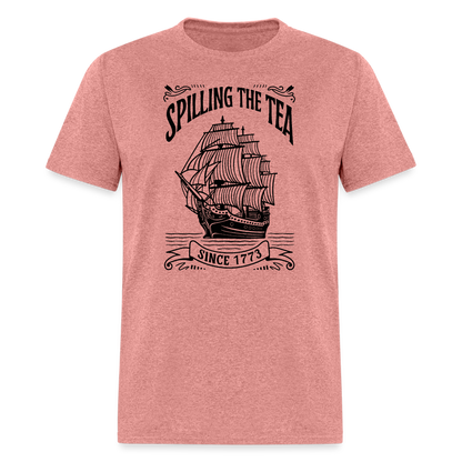 Spilling The Tea Sine 1773 T-Shirt - heather mauve