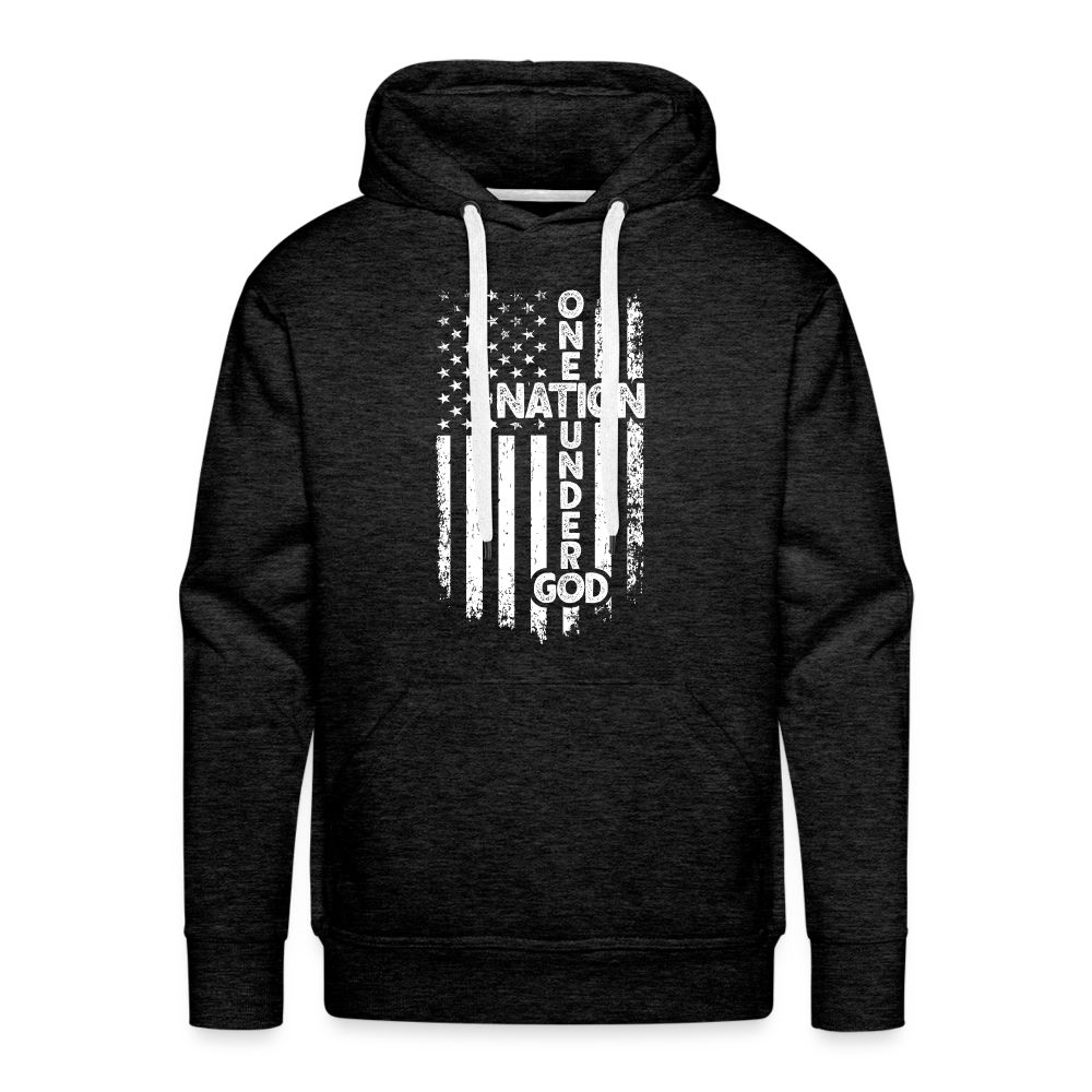 One Nation Under God Men’s Premium Hoodie - charcoal grey