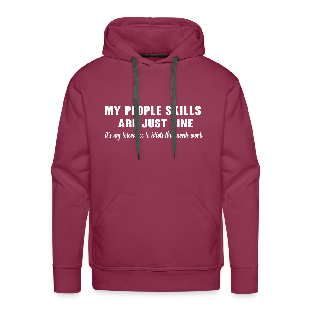 It's My Tolerance To Idiots That Needs Work Men's Premium Hoodie - burgundy